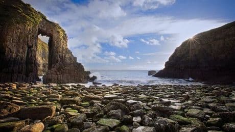 Beautiful UK beach with striking bay is similar to Durdle Door but without the crowds
