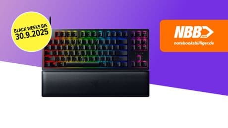 Black-Weeks-Deal: Gaming-Tastatur Razer Huntsman V2 TKL nur 64,90 Euro