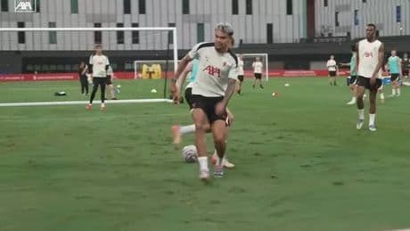 Liverpool star compared to Zinedine Zidane as he embarrasses Luis Diaz in training
