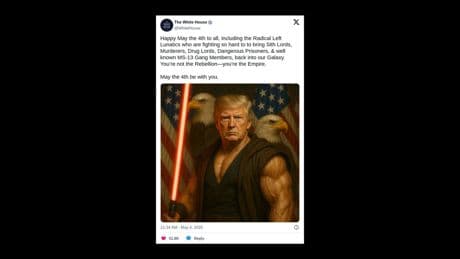 A disturbance in the force: White House's Star Wars Day post raises eyebrows