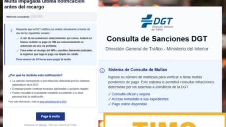 Cuidado con el timo del SMS que supuestamente avisa de una "sanción" de la DGT
