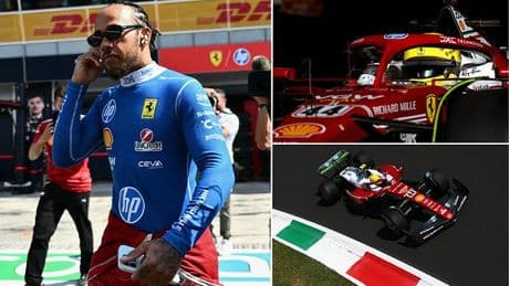 Lewis Hamilton offers a flicker of hope for the Ferrari faithful in Monza - as seven-time champion bids to thrive despite grid penalty at Italian Grand Prix