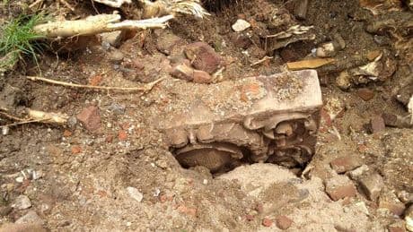 Fund in Krefeld: Was ist das? Sturm legt mysteriöse Steinplatte frei