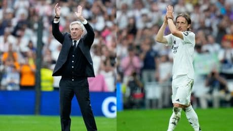 El emotivo homenaje del Bernabéu a Luka Modric y Carlo Ancelotti: &quot;No llores porque terminó, sonríe porque sucedió&quot;
