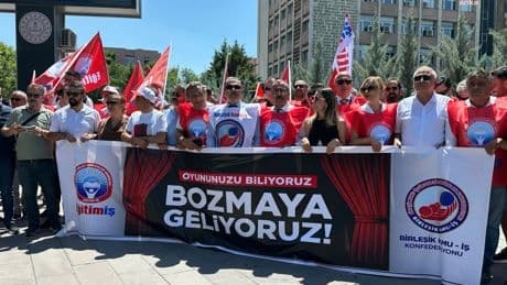 Birleşik Kamu İş ve Eğitim-İş'ten toplu sözleşme eylemi: “Grev hakkı olmadan toplu sözleşmede gerçekleşemez”