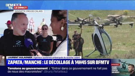 Traversée de la Manche en AirScooter: "Cela fait trois ans qu'on est sur cette machine", explique Laurent Aulagnier, ingénieur systèmes embarqués de Franky Zapata