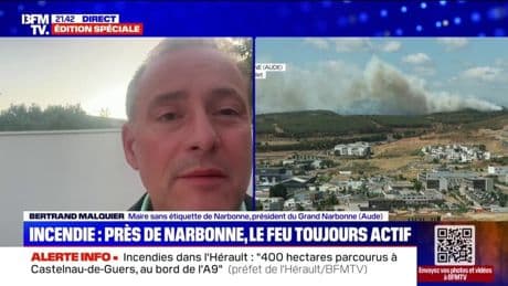 Incendie dans l'Aude: "Ces premiers feux n'inaugurent rien de bon" pour le reste de l'été, estime Bertrand Malquier (maire de Narbonne)