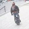 Horrendous moment 'deplorable' electric unicycle rider leaves girl, two, with fractured skull after being caught on CCTV weaving in and out of pedestrians