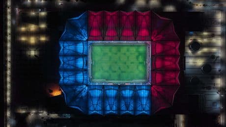 Trabzonspor'un stadyumu Papara Park'ta ışıklandırma ve ses sistemi yenilendi