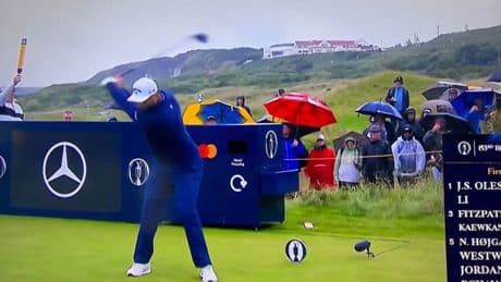 ‘Really clever, whoever that was’ – Tense moment furious Jon Rahm confronts golf fan at The Open