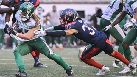 Roughriders soar past Alouettes 34-6 in CFL power clash