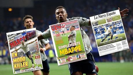 «Un prédateur», «mode CR7», «Mbappé et dix autres joueurs»... La presse espagnole encense le Français après Oviedo-Real Madrid