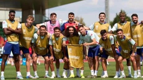 Fabián, novedad en el último entrenamiento de España