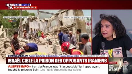 "C'est un crime de guerre de frapper une prison": l'avocate de la famille de Cécile Kohler condamne la frappe israélienne sur la prison d'Evin où sont retenus les deux otages français