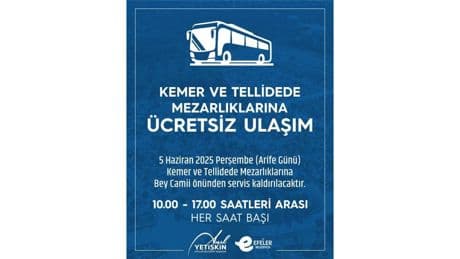 Efeler Belediyesinden bayram arifesinde mezarlıklara ücretsiz servis