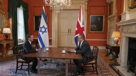 Starmer tells Israeli president Qatar airstrikes ‘unacceptable’ and ‘do nothing to secure peace’