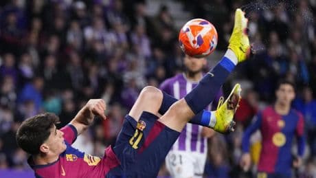 El 1x1 del Barça en Valladolid al descanso