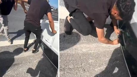 Yardıma koşan adama şaşırtan tepki: Ters dönen araçtaki kişiler böyle seslendi