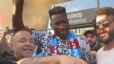Andre Onana mobbed by Trabzonspor fans as Manchester United confirm loan exit