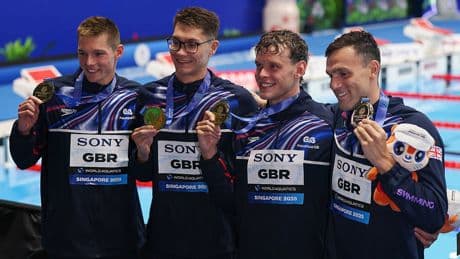Great Britain strike World Championships gold in men’s freestyle relay