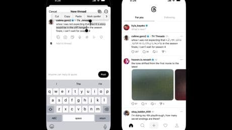 Threads will let you hide spoilers in your posts