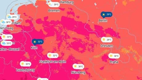 Wetter in Deutschland: Live-Karten zeigen, wo es heute besonders heiß wird