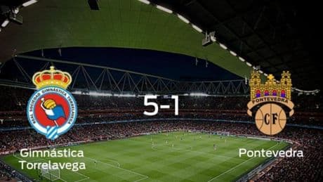 La Gimnástica Torrelavega se lleva el triunfo tras golear 5-1 al Pontevedra