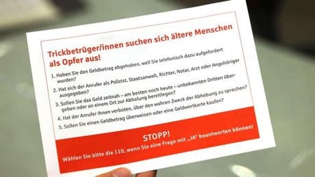 Kriminalität: Falsche Handwerker bringen Rentnerin um Ersparnisse