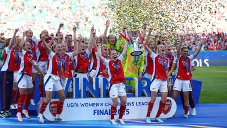TNT Sports forced to apologise as two Arsenal stars swear on live TV after Alessia Russo broke down in interview