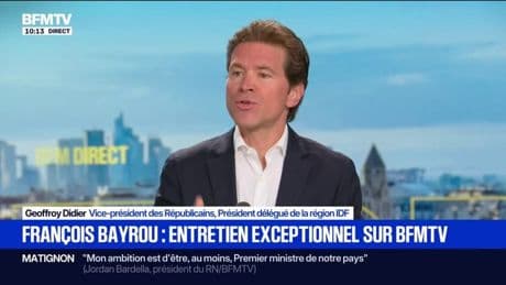 Pour Geoffroy Didier, vice-président des Républicains, "François Bayrou a eu au moins le courage de faire un diagnostic" sur la dette française