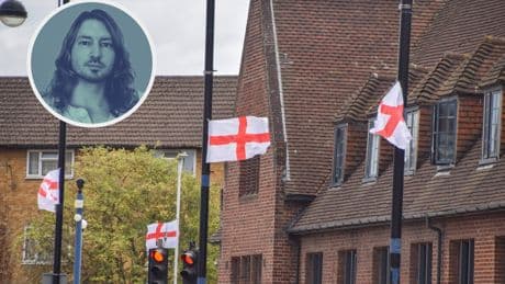 St.-Georgs-Flaggen überall Englands Flaggenprotest kündigt eine Zeitenwende an