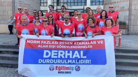 Bursa'da "alan dışı" görevlendirmeler protesto edildi