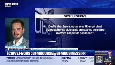 Culture Bourse : « Quelle stratégie adopter avec Uber qui vient d’enregistrer sa plus faible croissance de chiffre d'affaires depuis la pandémie ? », par Julie Cohen-Heurton - 27/05