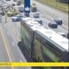 A4 richting Amsterdam dicht door fors ongeluk met twee touringcars