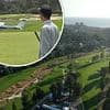 Terrifying moment plane crash lands at iconic Riviera Country Club as players watch on