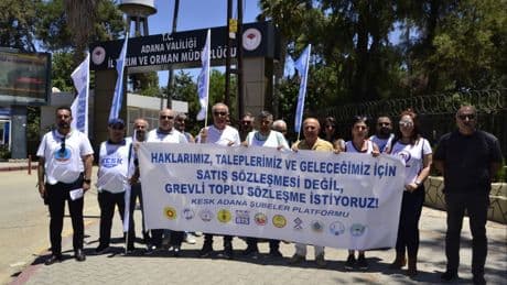 Adana’da kamu emekçileri: "Sefalet sözleşmelerini tanımıyoruz"