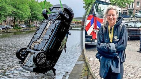 Marijn (41) springt zonder twijfel Amsterdamse gracht in om vrouw uit zinkende auto te redden: ’Ze bonkte op de ramen en deuren’