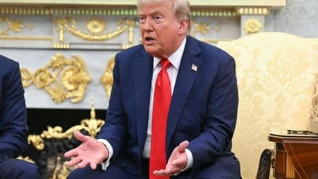 MIKEY SMITH: 7 unhinged Donald Trump moments as Nigel Farage roughed up by Democrats