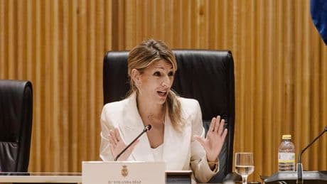 Yolanda Díaz afirma que "hasta la Iglesia" está en contra de la opa de BBVA sobre Sabadell