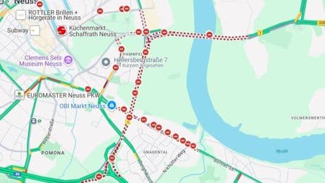 Navigation: Google Maps irritiert mit vermeintlichen Autobahnsperrungen