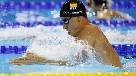 El español Carles Coll paga su explosiva puesta en escena y concluye séptimo en la final de los 200 braza