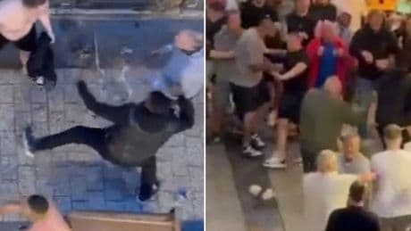 Man Utd and Tottenham fans brawl in Spain hours before Europa League final