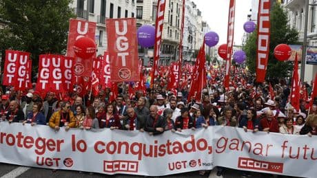 Los sindicatos se manifiestan por el Día del Trabajador en 80 ciudades