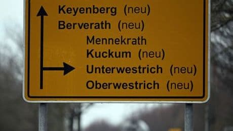 Umbenennung von Braunkohle-Dörfern bei Erkelenz
