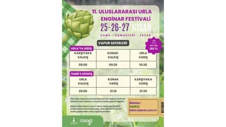 İZDENİZ’den Urla Enginar Festivali’ne özel sefer