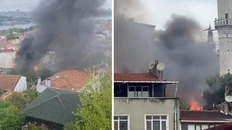 Fatih'te 3 gecekonduda yangın: Ekipler müdahale ediyor