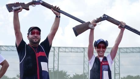 Fátima Gálvez y Alberto Fernández se cuelgan la plata europea en foso olímpico mixto