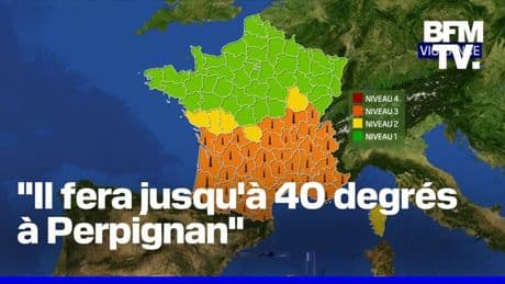 "Il fera 40 degrés à Perpignan": 42 départements placés en vigilance orange canicule ce dimanche