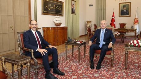TBMM Başkanı Numan Kurtulmuş, MİT Başkanı İbrahim Kalın'ı kabul etti