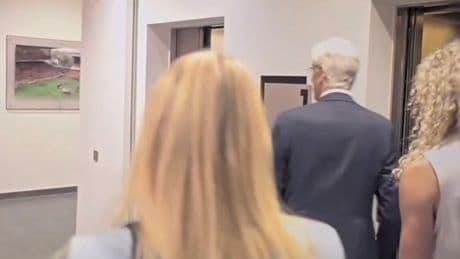 Awkward moment Arsene Wenger almost gets trapped in lift on return to Emirates for Arsenal vs PSG